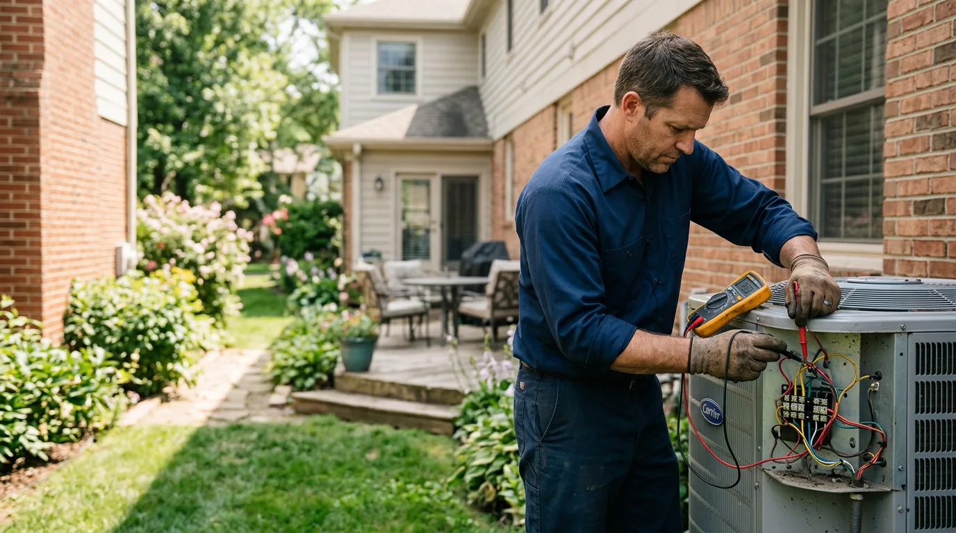 HVAC technician working near Chickamauga, GA